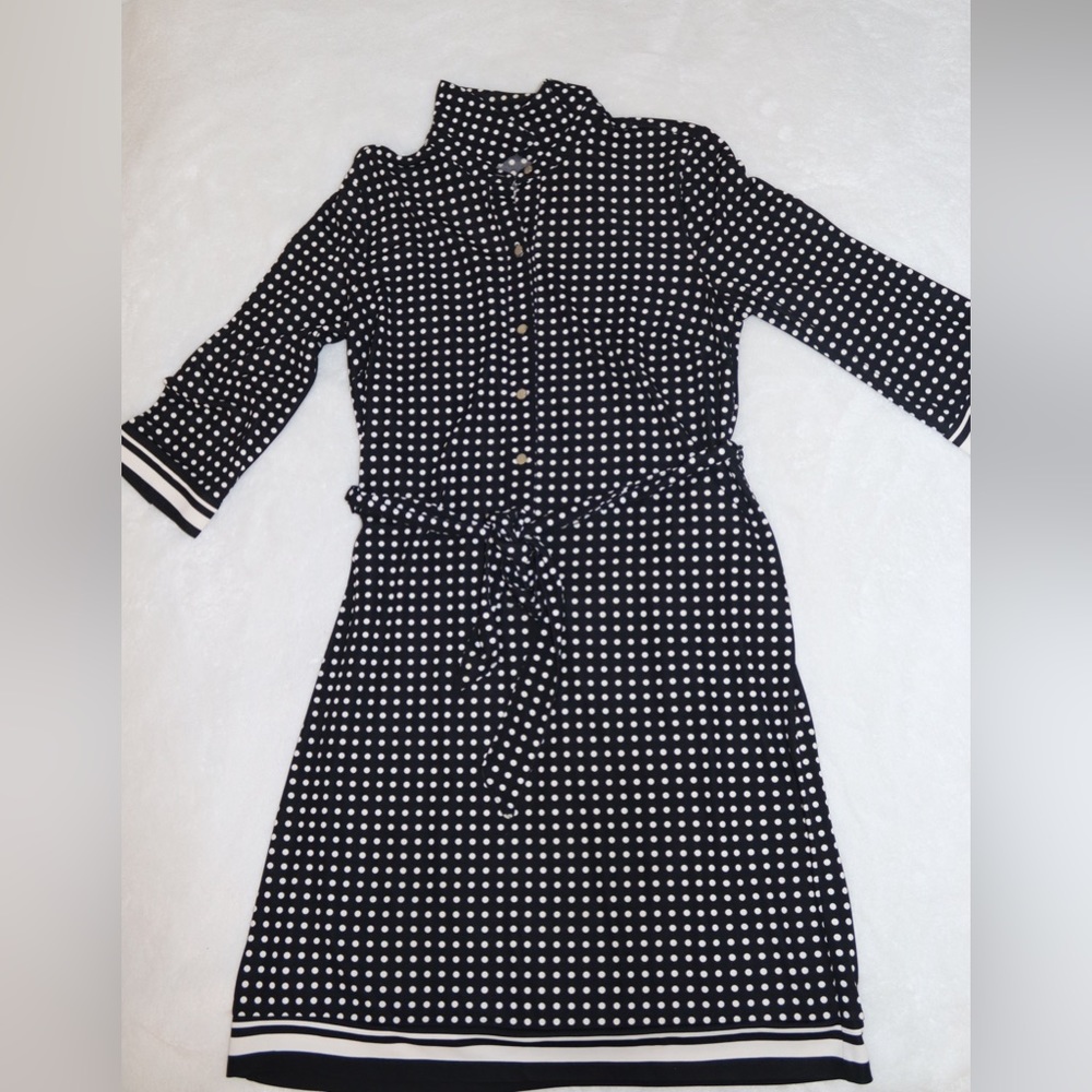 TALBOTS PETITES DRESS POLKADOTS
